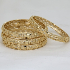 Brazaletes para mujer y niña chapada en oro de 14k (CMP PLS10010) - tienda en línea