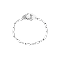 Pulsera de plata de ley 100% auténtica para mujer, brazalete de cadena (CMP PLS10034) - tienda en línea