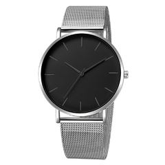 Reloj Minimalist Men Fashion Ultra Thin Watches Simple Men Business Stainless Steel Me (CMP RLJH1004)