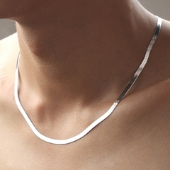 Collar de plata de ley 925 para hombre y mujer, cadena de serpiente de 4MM (CMP CLL10031)