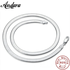 Collar de plata de ley 925 para hombre y mujer, cadena de serpiente de 4MM (CMP CLL10031) - tienda en línea