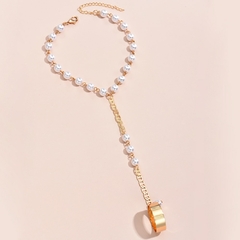 Pulsera de cadena con colgante de corazón Simple para mujer, brazalete chapado en oro (CMP PLS10019)