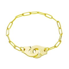 Pulsera de plata de ley 100% auténtica para mujer, brazalete de cadena (CMP PLS10034) - comprar en línea