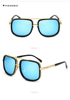 Gafas de sol con marco grande para hombre y mujer, lentes de sol cuadradas (CMP LTS10011)