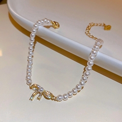 Pulsera de perlas barrocas de oro Real de 14K para mujer (CMP PLS10011) en internet