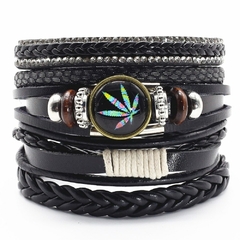 Pulsera de cuero Punk para hombre y mujer, pulsera de 5 unidades/juego, informal (CMP BRZ1001) - tienda en línea