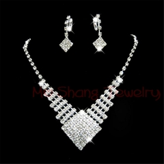 Conjunto de joyas de cristal blanco (CMP CJT1006) en internet