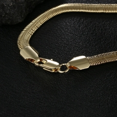 Imagen de Pulsera chapada en oro de 18K y plata para hombre y mujer, brazalete de 6MM y 20CM (CMP PLS10028)