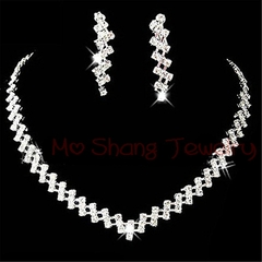 Conjunto de joyas de cristal blanco (CMP CJT1006) en internet