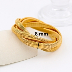 Pulsera de acero de titanio chapada en oro de 18k para mujer y niña (CMP PLS10016) en internet