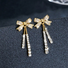 Pendientes de baño de oro de 14k para mujer, joyeria de alta calidad (CMP ART10052)