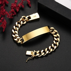 Pulseras de cadena chapada en oro para hombre y mujer (CMP PLS10029)