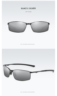 Gafas de sol polarizadas para hombre, lentes de sol de Metal con montura grande (CMP LTS1001)