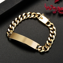 Pulseras de cadena chapada en oro para hombre y mujer (CMP PLS10029) - comprar en línea