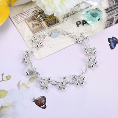 Hermosa pulsera de plata 925 para mujer, pulsera de cadena con cuentas (CMP PLS10036) - comprar en línea