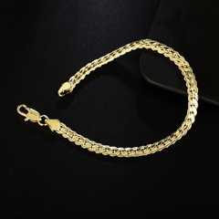 Pulseras de cadena chapadas en oro y plata de ley 925 para hombre y mujer (CMP PLS10027)