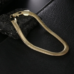 Imagen de Pulsera chapada en oro de 18K y plata para hombre y mujer, brazalete de 6MM y 20CM (CMP PLS10028)