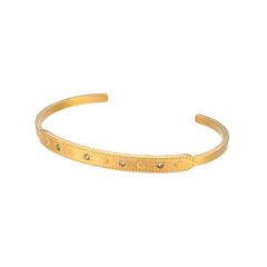 1 Pulsera chapada en oro de 18K para mujer, brazalete resistente al agua (CMP PLS10025) - tienda en línea