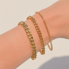 Pulseras clásicas de cadena de serpiente para mujer chapada en oro (CMP PLS10023) - comprar en línea