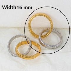 Pulsera de acero de titanio chapada en oro de 18k para mujer y niña (CMP PLS10016)