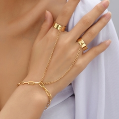 Pulsera de cadena con colgante de corazón Simple para mujer, brazalete chapado en oro (CMP PLS10019) - comprar en línea