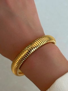 Pulsera de acero de titanio chapada en oro de 18k para mujer y niña (CMP PLS10016) en internet