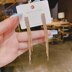 Pendientes largos de perlas de imitación para mujer (CMP ART10084) - tienda en línea