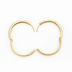 Pendientes de aro grandes de 35 mm para mujer, joyería de moda, chapado en oro de 18k (CMP ART10033) - CMP Shopping Global