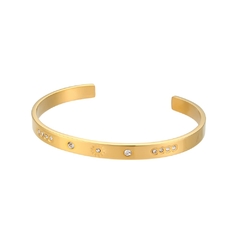 1 Pulsera chapada en oro de 18K para mujer, brazalete resistente al agua (CMP PLS10025) en internet