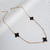 Colar Choker Trevo Preto - Dourado