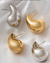 Brinco Gota Trend Grande Liso Semijoia Ouro 18k - loja online