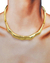 Colar Choker Aro Grosso Orgânico Semijoia Ouro 18K - comprar online