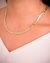 Colar Choker Malha Escrito I LOVE YOU Semijoia Ouro 18k - comprar online