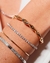 Pulseira Bracelete Amassado Semijoia Ouro 18k - comprar online