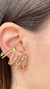 Brinco Ear Cuff Cravejado Colorido