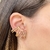 Brinco Ear Cuff Cravejado Colorido - comprar online