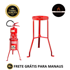 SUPORTE (G) DE SOLO PARA EXTINTORES 08 E 12 KG (VERMELHO)