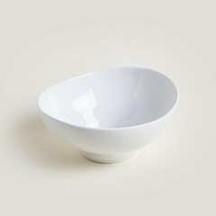 Bowl De Cerámica Irregular Blanco 20x17,5cm