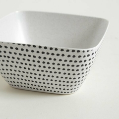 Bowl Cuadrado De Fibra De Bamboo DOTS 14x7 cm