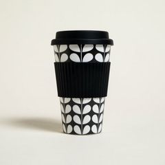 Mug De Fibra De Bamboo Hojas Con Tapa