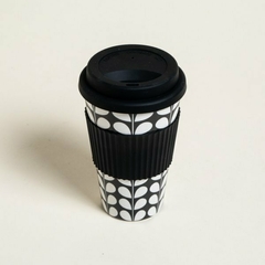 Mug De Fibra De Bamboo Hojas Con Tapa - comprar online