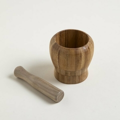 Mortero De Bamboo Rayado 10x7cm - comprar online