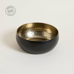 Bowl Acero Inox Negro y Dorado 20x9cm