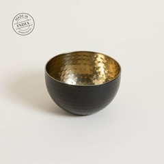 Bowl Acero Inox Negro y Dorado 14x9cm