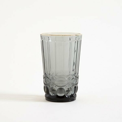 Vaso Alto Vidrio Borde Dorado 8x12cm - comprar online