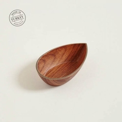 Bowl Canoa Simil Madera Nogal 13x8x3cm