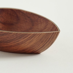 Bowl Canoa Simil Madera Nogal 13x8x3cm en internet