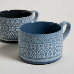 Taza Mug Nepal Recto Bajo Gris y Azul en internet