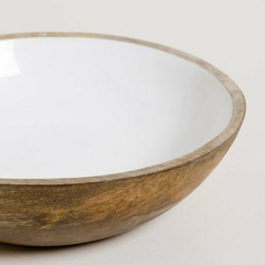 Bowl De Madera Esmaltada SAHA 25,5X7cm