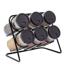 Especieros Tapa Plastica Rack Negro Setx6